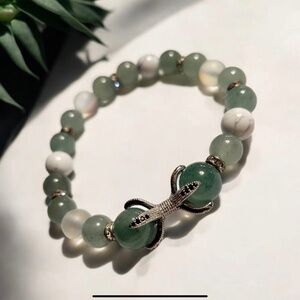 Howlite & Aventurine Handcrafted Gemstone Bracelet